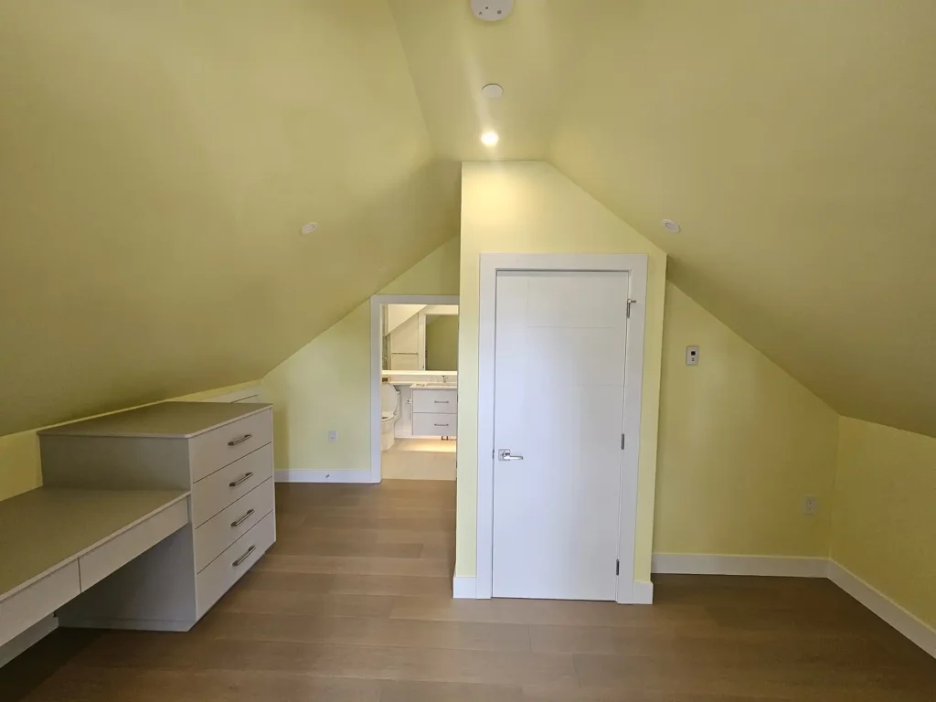 yellow paint work interior of new house