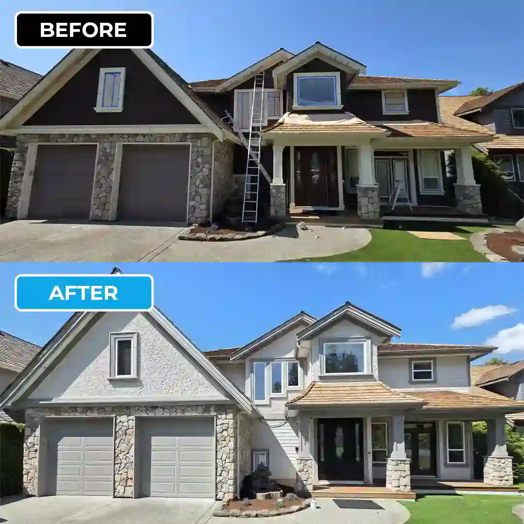 before after of painting work